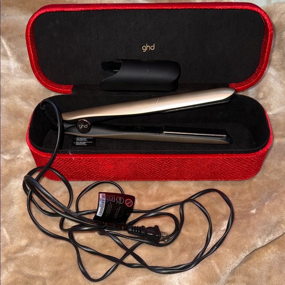 ghd Hair Straightener with Red and Black Case